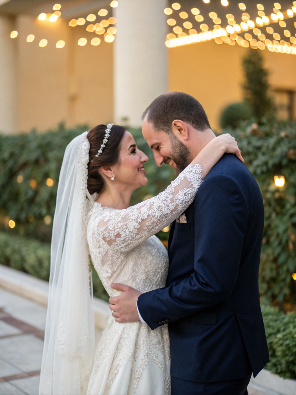 Anthony and Lily embracing after she said yes
